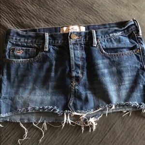 Denim cutoff skirt